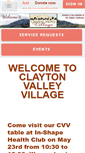 Mobile Screenshot of claytonvalleyvillage.org